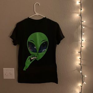 Smoking Alien Shirt